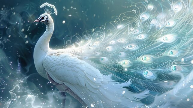 Beautiful:9sjj-793g00= White Peacock