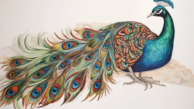 Beautiful:0bw4om9kzng= Peacock Drawing